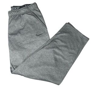 Nike Dri-Fit Men’s Grey Fleece Lined Athletic Training Sweatpants Size XL